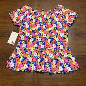 Youth Girls flowered shirt size M 8